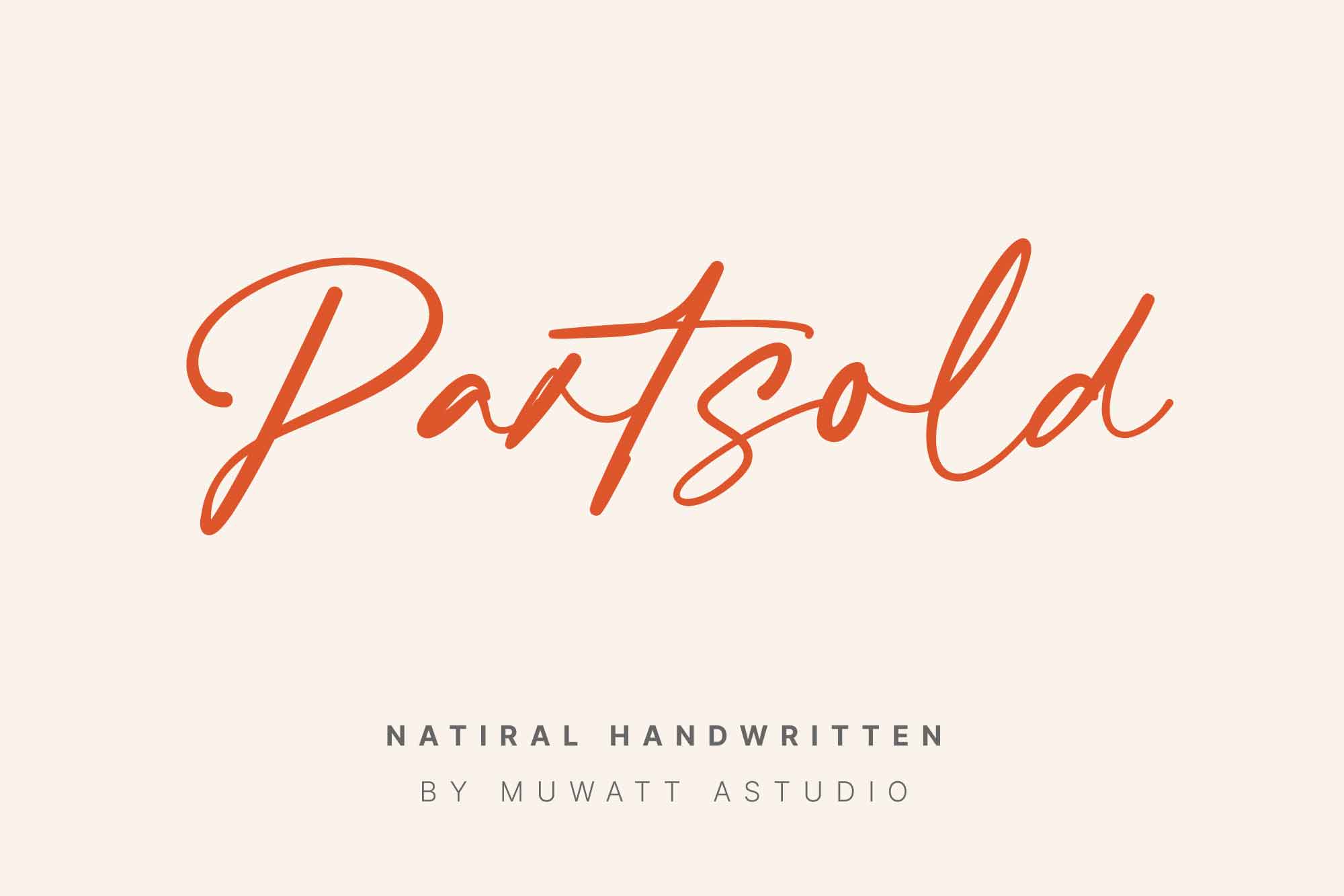 Partsold Script Font